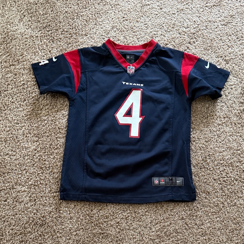 NFL Nike Deshaun Watson Navy and Red Kids Jersey